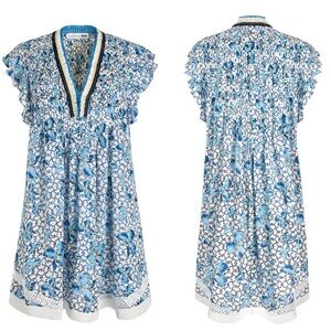 Poupette St Barth x Vilebrequin SASHA mini dress iris lace Women’s Size Medium